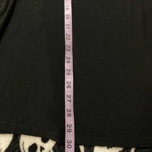 ADDITION ELLE Plus-size stretchy black scoop neck t-shirt ~ Goth 3X 4X top tee - Picture 7 of 15